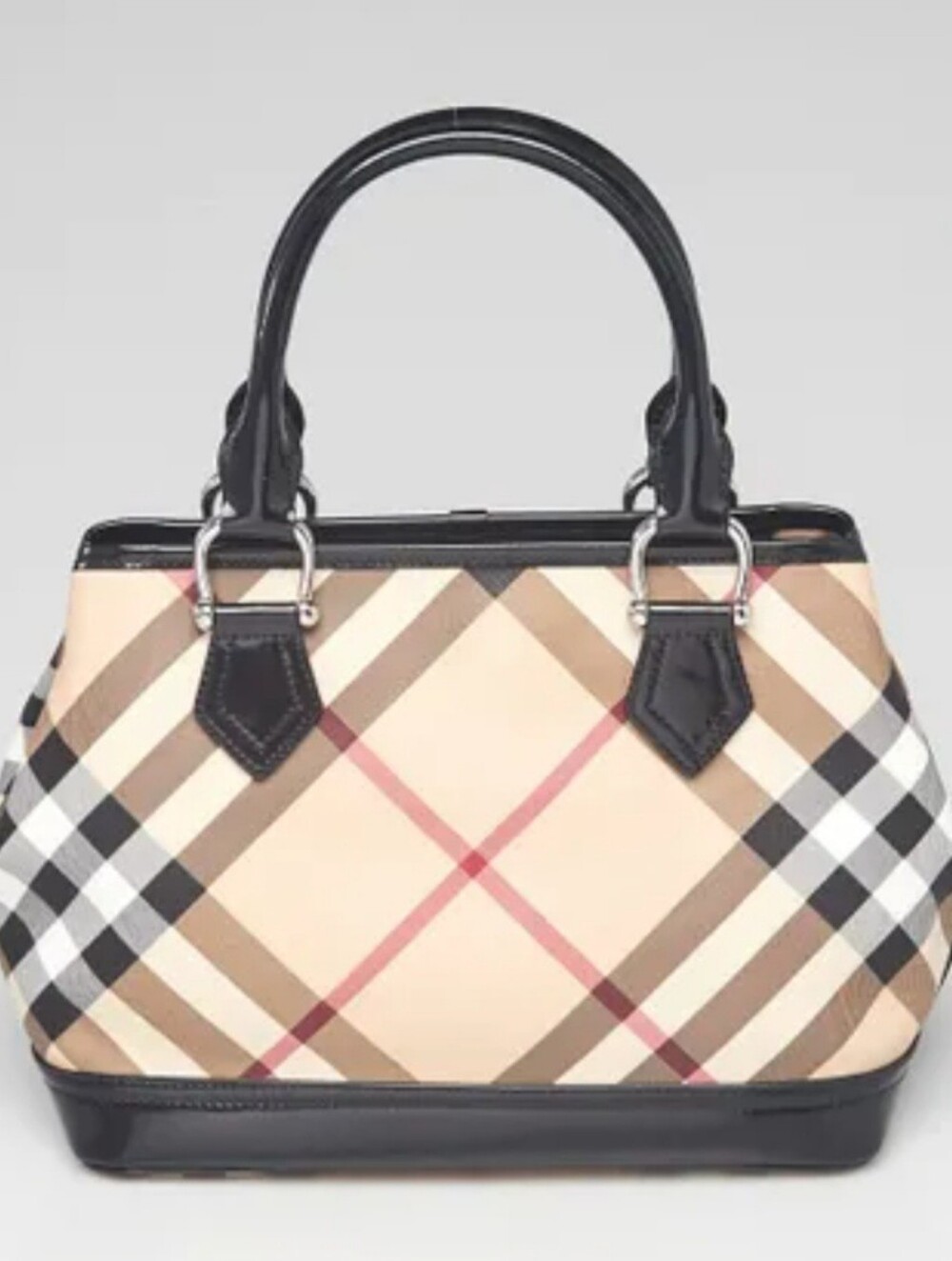 Burberry Nova Coated-Handle Satchel